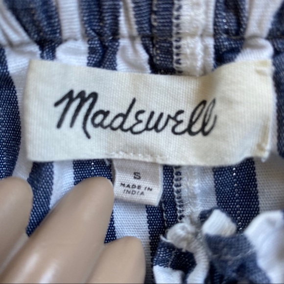 Madewell Shimmer Stripe Off-the-Shoulder Top Sz SM - Picture 8 of 8